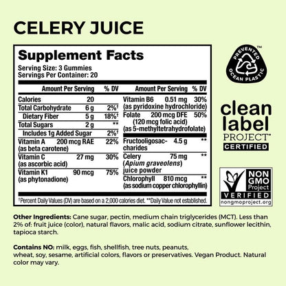 FEELBETTR Celery Juice Fiber Gummies